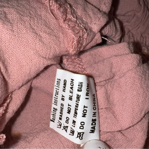 &Dusty rose pink romper ruffle sleeve adjustable straps open back - Picture 6 of 7